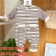 恩 瑁 拉拉 Quần áo trẻ em mùa thu cộng với quần jumpsuit nhung bé trai quần áo ấm trẻ em romper