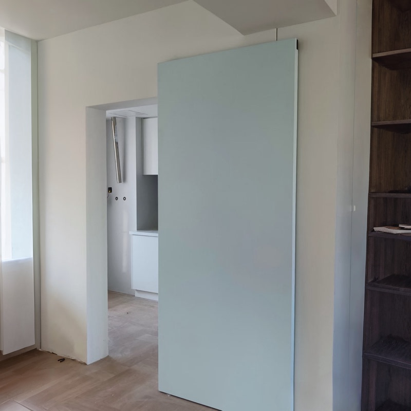 Blue Ghost Door Kitchen Bathroom Door Hole Door Magazine Sliding Door Barn Door Bedroom Partition Glass Door Painted