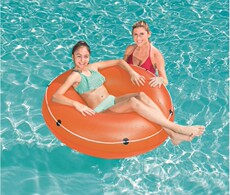 надувной круг 成人雾状绳圈游泳圈加厚充气美人鱼浮圈双把手彩虹救生圈天鹅泳圈