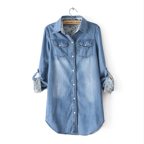 Áo khoác denim nữ dài tay mập mạp MM cỡ lớn quần áo rộng học sinh denim Quần áo bf gió Hàn Quốc áo khoác ngắn shop đồ nữ