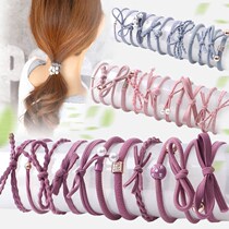(Crazy grab 12 sets) Korean head rope Hairband rubber band hair rope Mori womens line simple hair ponytail headwear