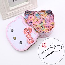 Black skin buckle child fried hair leather band Girl skin Buckle Head rope disposable tie hair tie head rope Black