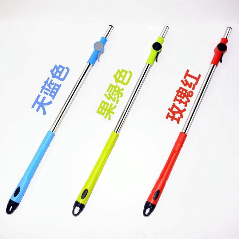 Rotating mop rods Single selling plus coarse general hand pressure mop rods swivel plus coarse rod plastic tray stainless steel