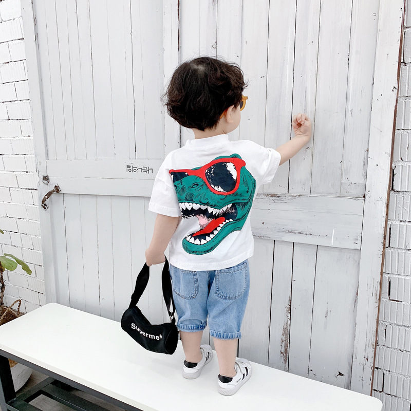 Boy short sleeve T-shirt damp baby Summer clothing half sleeve blouse for children Children Summer of undershirt Korean version 2022