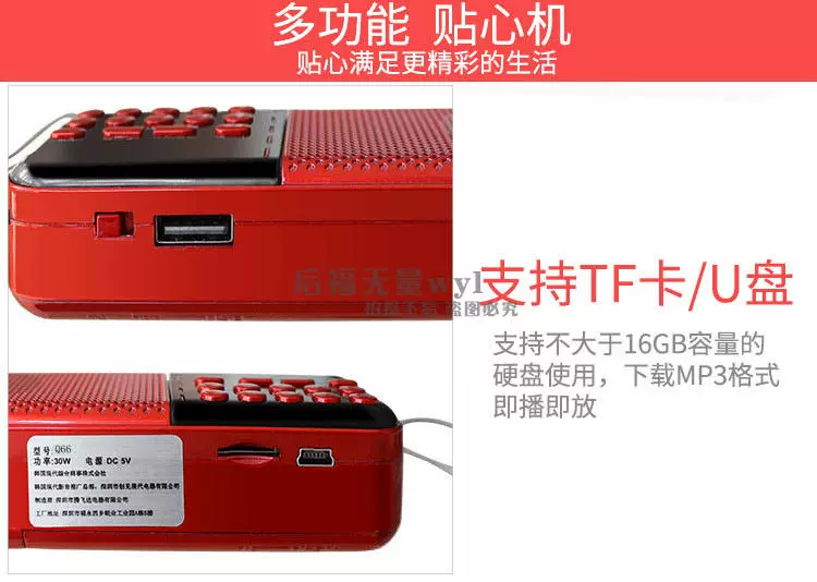 Người cao tuổi sản phẩm mới sạc cắm loa đài phát thanh Walkman xách tay máy nghe nhạc MP3 - Trình phát TV thông minh