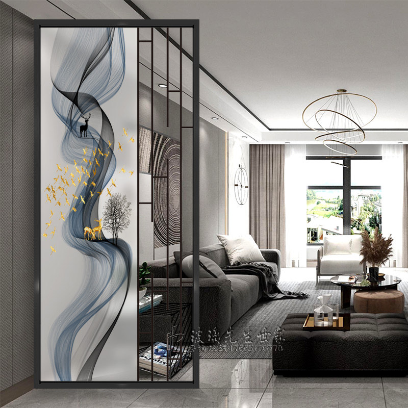 New Chinese glass screen partition Living room Bedroom Bedroom Shelter Xuanguan Home Office Custom Brief About Modern Light Extravagant