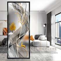 Modern minimalist mobile glass screen partition living room decoration bedrooms shielded from the house Hyun Guan Nordic Light Extravagant Abstraction