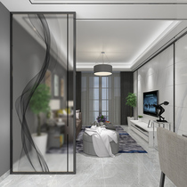 Nordic Light Extravagant Glass Entrance Door Screen Partition Partition Living Room Dry And Wet Shielded Light Transmission Modern Minimalist Bedroom