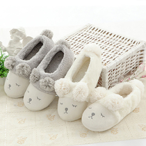 Moon shoes winter bag with postpartum pregnant womens shoes autumn and winter plus velvet non-slip soft bottom 11 months 12 indoor maternal slippers