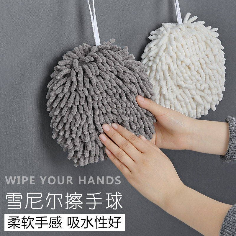 Japanese-style chenille handball kitchen lint-free rag bathroom absorbent hand towel thickened clean quick-drying towel