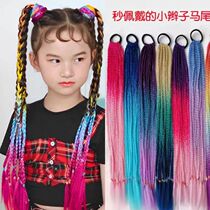 Dirty hair wig tail colored new Chinese braid pigpigfemale jazz dance for children jazz dance performing dirty braids