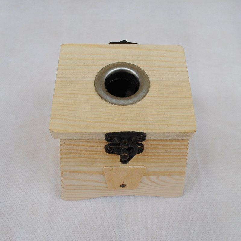 Thickened solid wood moxibustion box wooden single-hole moxa box single-eye warm moxibustion appliance 1-hole moxa column portable moxibustion box