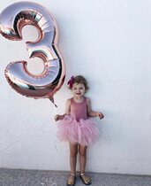 Childrens birthday party creative decoration 40 inch large digital aluminum balloon Adult Net red wedding room decoration supplies