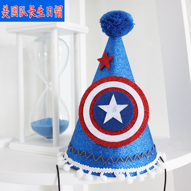 Baby Boy Adults Creative American Captain Birthday Hat Party Hat Party