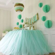 Childrens birthday Birthday Placement Baby Chair Dessert TUTU Yarn Decoration DIY Wedding House Table Dress Party Decorations