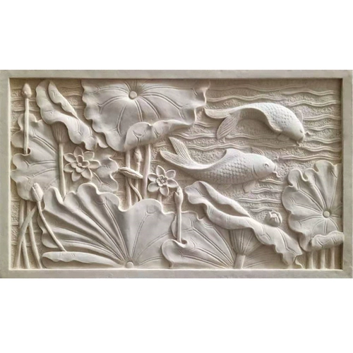 Песчаный рок лотос карп отель отель вилла двор парк парк стена внешняя стена облегчение настенной фронт украшения