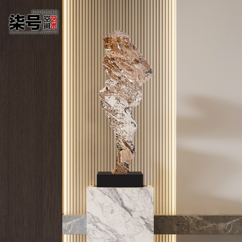 Modern Abstract Transparent Resin Sculpture Hotel Lobby Sales Office Entrance High-End Art Decorative Ornaments