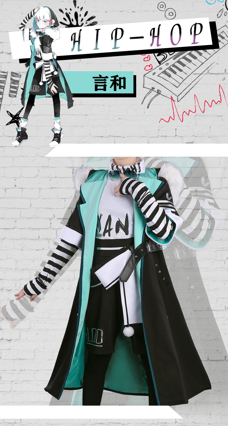 Ba điểm 妄 muốn v nhà vsinger hip hop từ và cos quần áo hip hop quần áo hàng ngày thủy triều quần áo cosplay trang phục senya miku