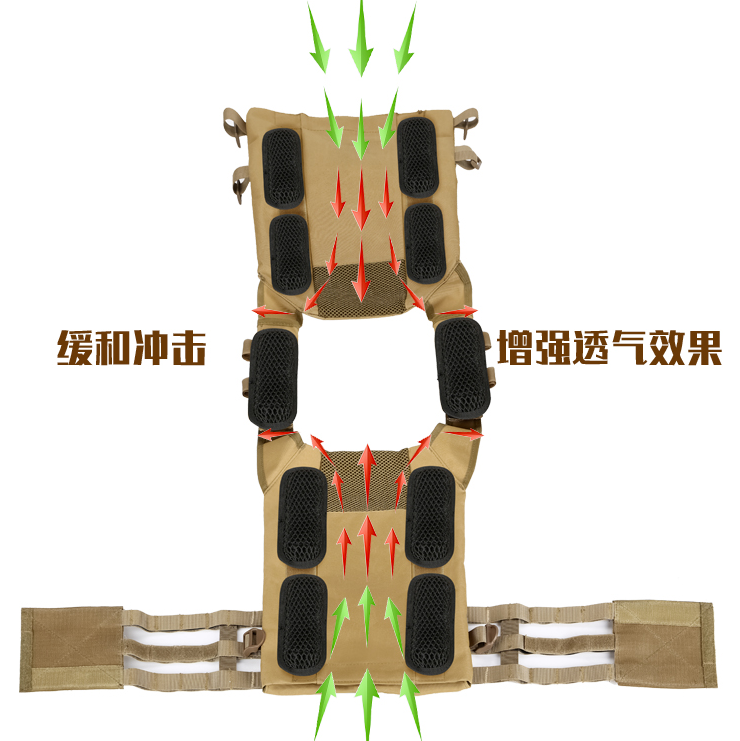 Breathable training Bulletproof Tactical waistcoat Thickened Shoulder Cushion Chest Back Cushion 6094 Cushion Decompression Negative jpc cushion