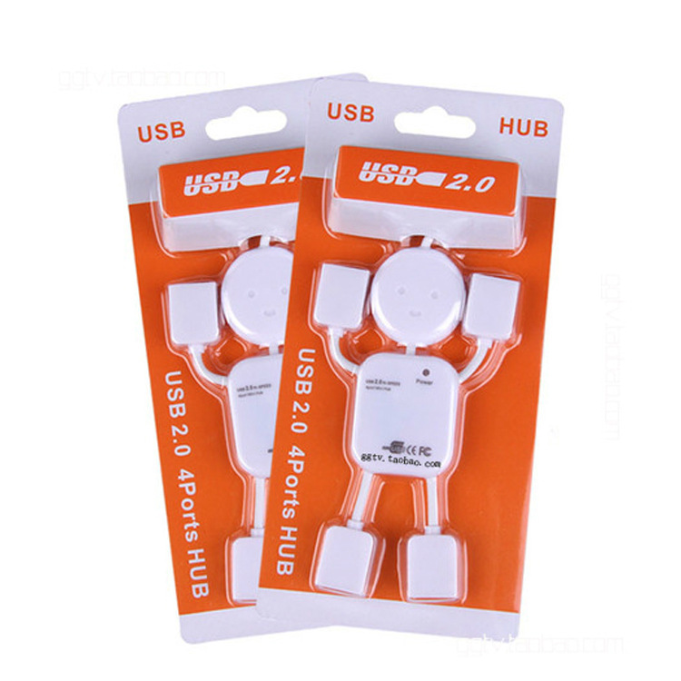 Humanoid USB splitter usb hub USB splitter one drag four hub connector extension converter USB cord