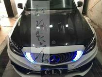 New Mercedes-Benz W204 car modified carbon fiber cover Mercedes-Benz 15 cover opening machine 15 Mercedes-Benz resin cover