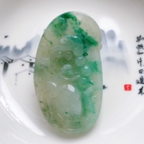 Natural Jade Seal Shenzhen Xiaozhen Hangzhen Xiaozhen Hangzhen Sky Blue Yang Green Yu Crush