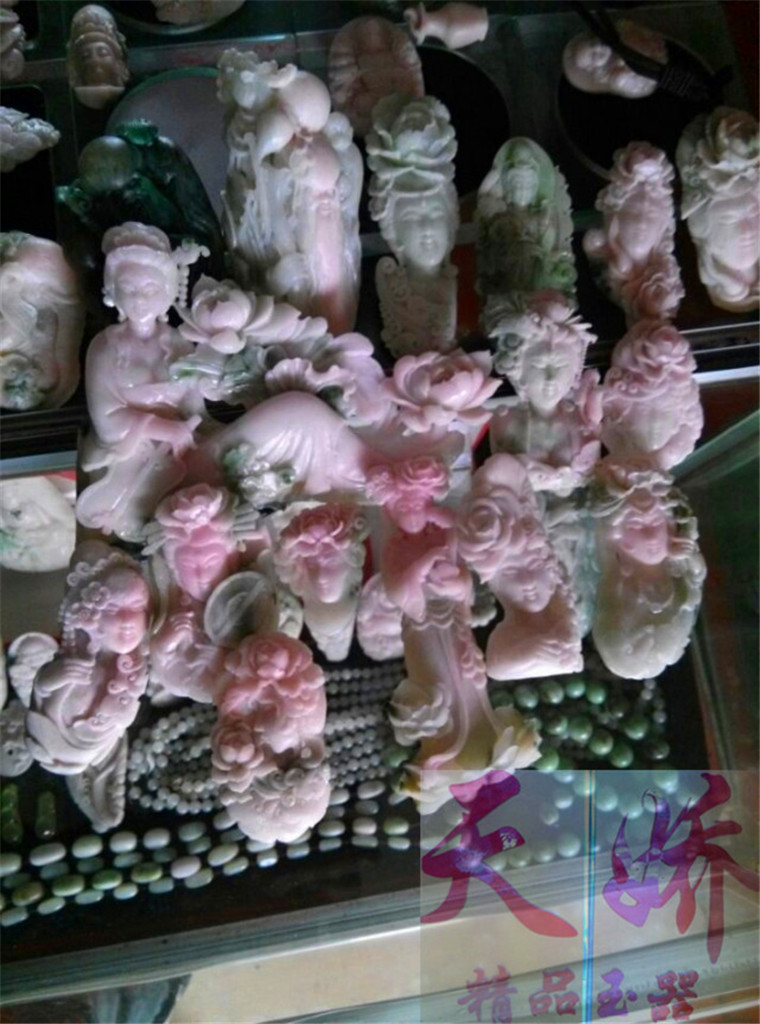 Tianjiao Natural Nanyang Dushan Jade Bracelet Round Bracelet Full Green Ice White Sky Blue Hand Jewelry Jade