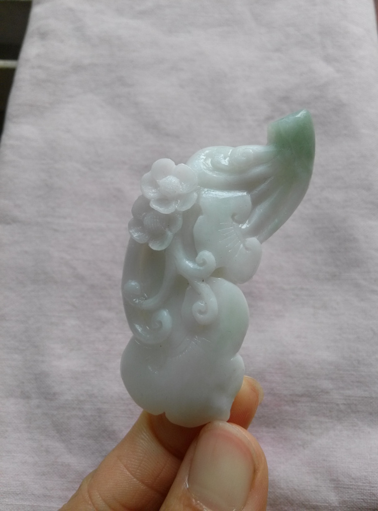 Unique Mountain Jade Ruyi ice overdraft event Ruyi Pendant Flowers Open Rich And Expensive Pendant Natural Jade Nanyang Jade Boutique