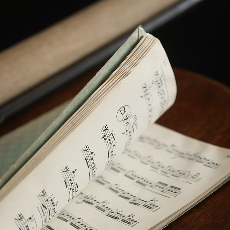 German 50s old piano score vintage European collection