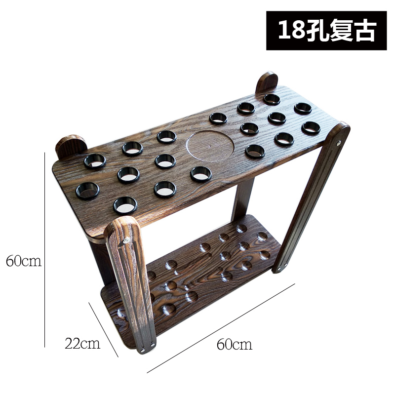 Retro hồ bơi cue giá 6 lỗ dọc billiard chịu mài mòn mật độ tấm rack cực 10 lỗ bóng phòng với sàn đứng ban bi a