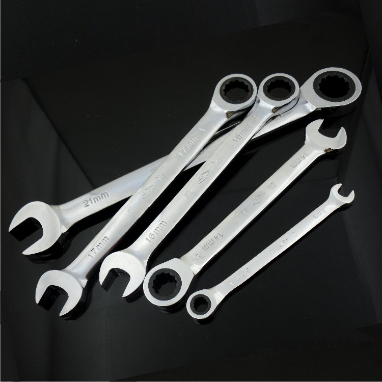 Shengda tools one-way dual-purpose ratchet wrench quick dual-purpose wrench plum opening ratchet wrench set