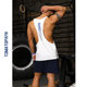 TOMATOPAPA ຕົ້ນສະບັບຕົວອັກສອນເລຂາຄະນິດຂອງເອີຣົບແລະອາເມລິກາພິມ I-shaped vest ຜູ້ຊາຍ slit ກິລາອອກກໍາລັງກາຍ sweat vest trendy