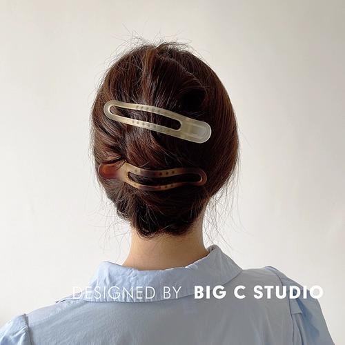 Прозрачная матовая заколка для волос, шпильки для волос, хвостик, простой и элегантный дизайн, французский стиль