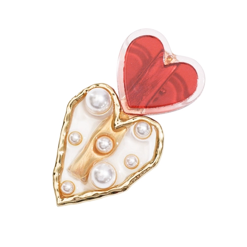 Элегантная красная заколка для волос из жемчуга, универсальный аксессуар для волос