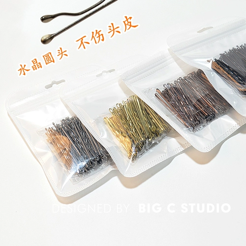 Базовая волнистая безвредная универсальная заколка для волос, черная челка