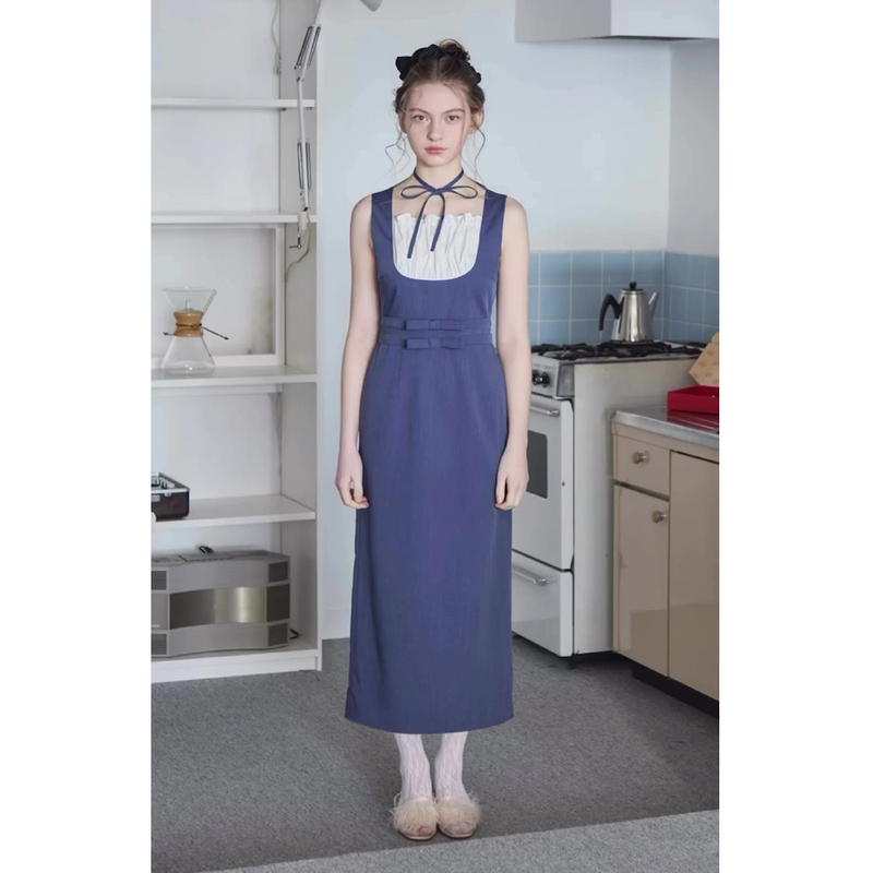 Japanese Brand Etre*** Original 2026 Spring/Summer New Elegant and Classic ins Slim-Fit Spaghetti Strap Straight Dress