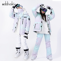Ski wear for women winter single and double board ski pants windproof waterproof warm ski pants suit mens outdoor equipment trendy