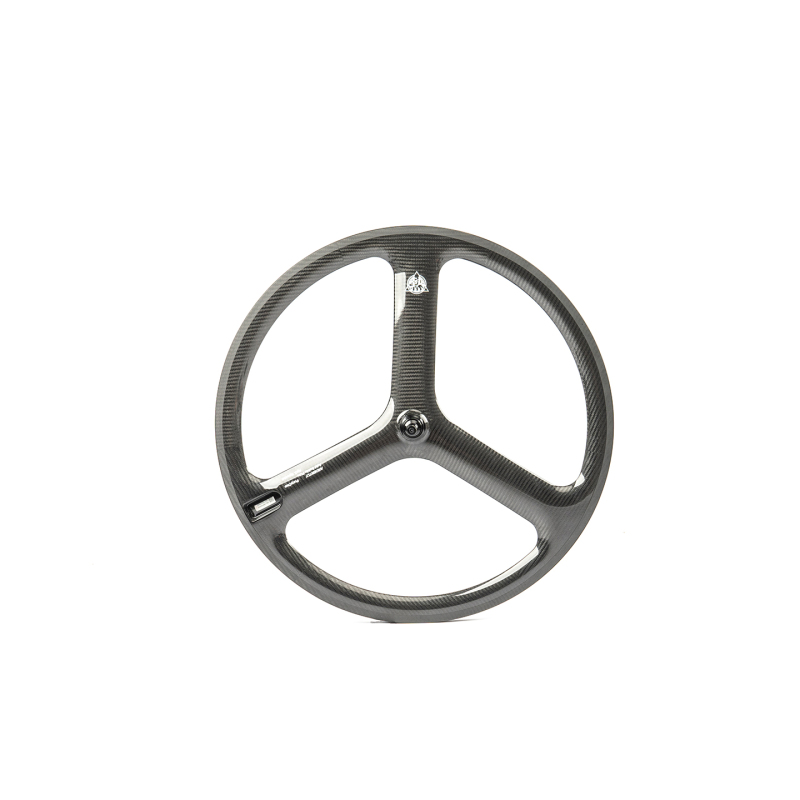 Ardently Carbon Fiber Fixed-Gear Bicycle Wheelset Three-Spoke Rims Carbon Fiber Front and Rear Wheels Mountain Bike Accessories