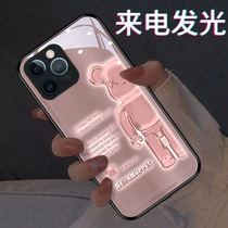 iPhone13promax incoming flash apple 12pro coffee bear luminous phone shell suitable for 11pro max