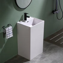  One-piece column basin washbasin washbasin Artificial stone custom small apartment washbasin Balcony bathroom washbasin