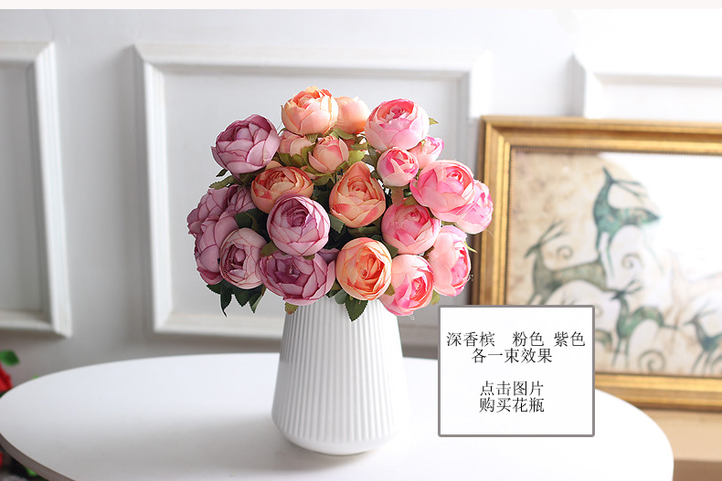 Mới 10 bông hồng lớn hoa giả hoa giả hoa cưới đường dẫn tường cắm hoa trang trí phòng khách nhà - Hoa nhân tạo / Cây / Trái cây hoa nhựa treo tường