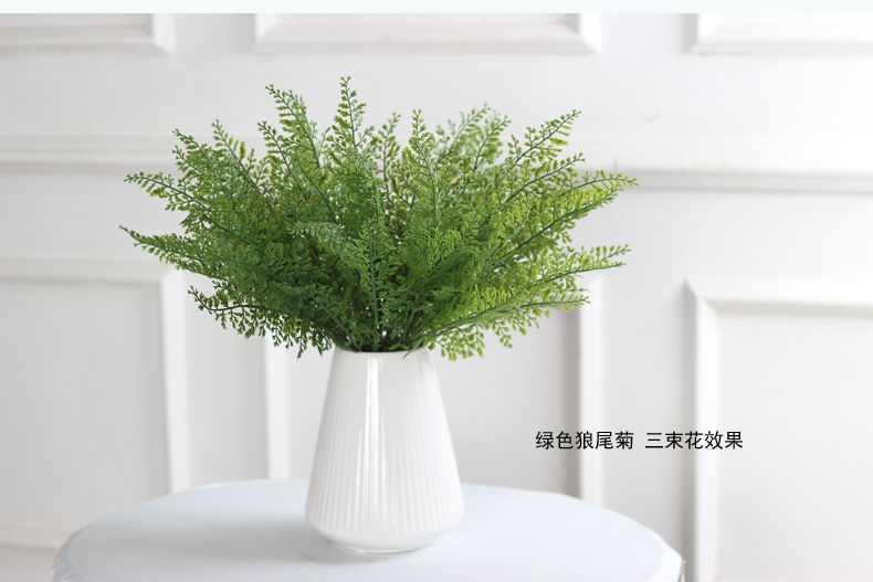 Mô phỏng cây xanh tường phụ kiện cắm hoa trang trí nhựa trang trí phòng khách Bắc Âu chậu cưới màu xanh lá cây cỏ trang trí lá xanh - Hoa nhân tạo / Cây / Trái cây lá cây giả