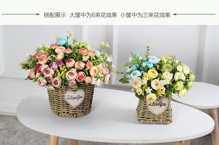 Mùa xuân Hàn Quốc vườn hoa giả bó hoa hoa trong phòng khách mô phỏng hoa nhỏ trang trí hoa giường đặc biệt cung cấp đầy đủ - Hoa nhân tạo / Cây / Trái cây cây xanh giả