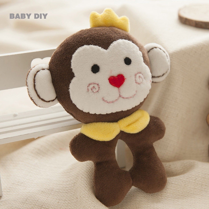 Pregnant Woman Handmade Diy Baby Supplies Wave Monkey Hands Rocking Bell Doll Newborn Baby Toy Cloth Art Diy Material Bag