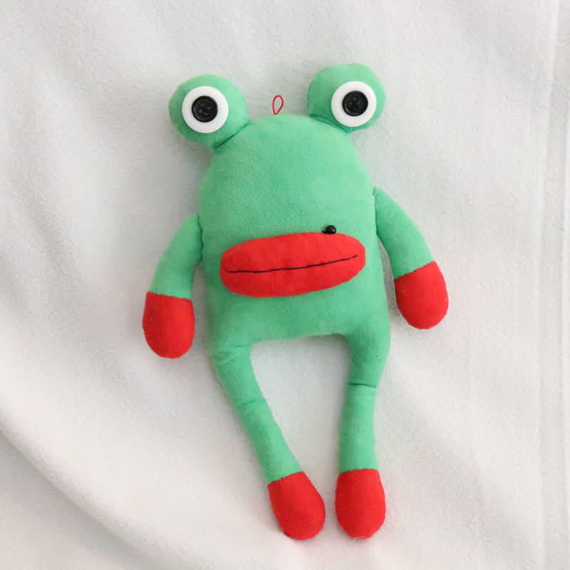 Hand-embroidered self-made beauty frog doll doll doll doll fabric hand-sewn doll diy material package gift