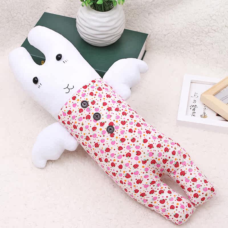Hand-sewn Embroidery Self-Making Creative Gift Angel Rabbit Doll Fabric Puppet Cloth Doll Handmade Cloth Art Diy Material Bag