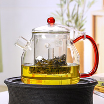 Glass teapot thickened heat-resistant Chinese cooking teapot electric pottery stove special full glass steaming teapot bubble teapot household pot