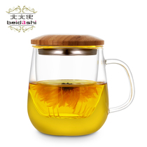 Peking University History Simple Heat-resistant Office Mens and Womens Universal Three-Piece Set Big Belly Water Cup Household Glass Tea Cup