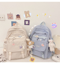 Schoolbag female junior high school student Mori male university capacity Harajuku Japanese wind backpack travel Korean version cute ins