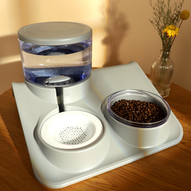 Cat Bowl double bowl Automatic drinking water Garfy cat food basin kittens eating and drinking water Dual-purpose infant cat special dog bowl dog water bowl
